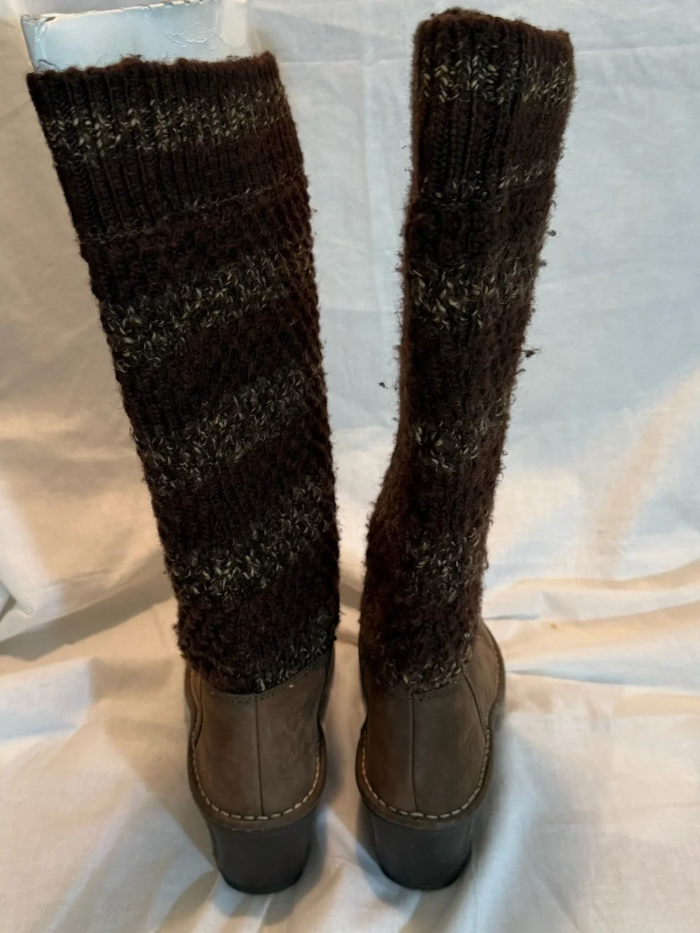 UGG Brown Knit-Shaft Boots
